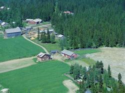 Flyfoto, Lillehammer, bebyggelse. I forgrunnen Storhagen, Sø