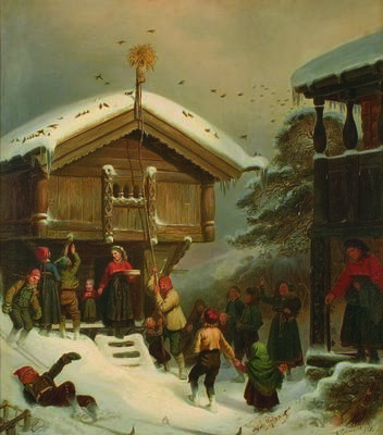 Adolph Tidemand Norsk juleskik (1846). Foto/Photo