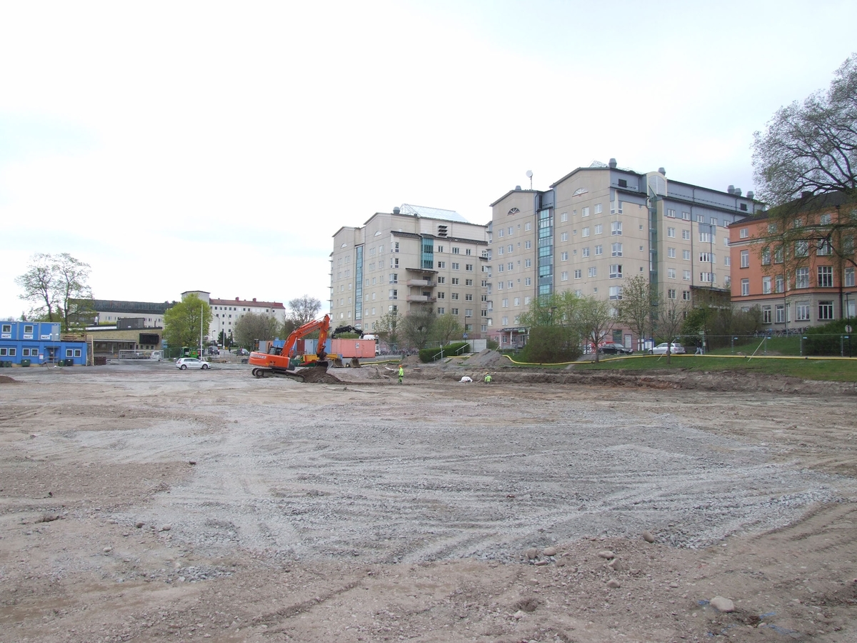 Arkeologisk schaktningsövervakning, nedschaktat område, Akademiska sjukhuset, Uppsala 2014