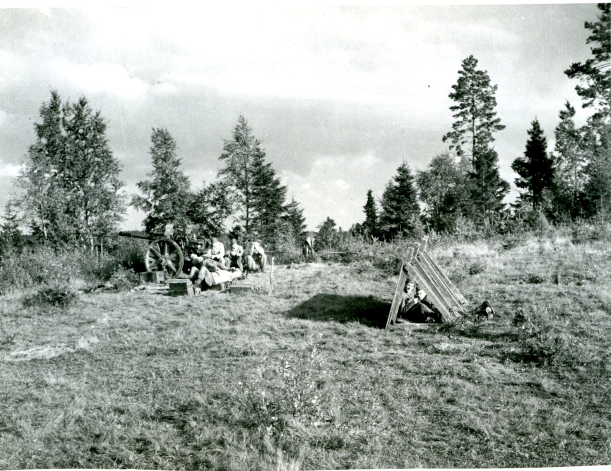 Kanon m/1940, 7,5 cm. Villingsberg, Närke.