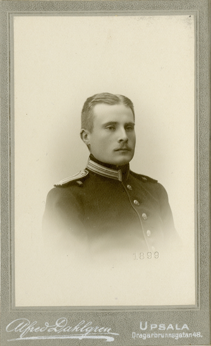 Porträtt av Olof Thörnell, löjtnant vid Upplands regemente I 8.