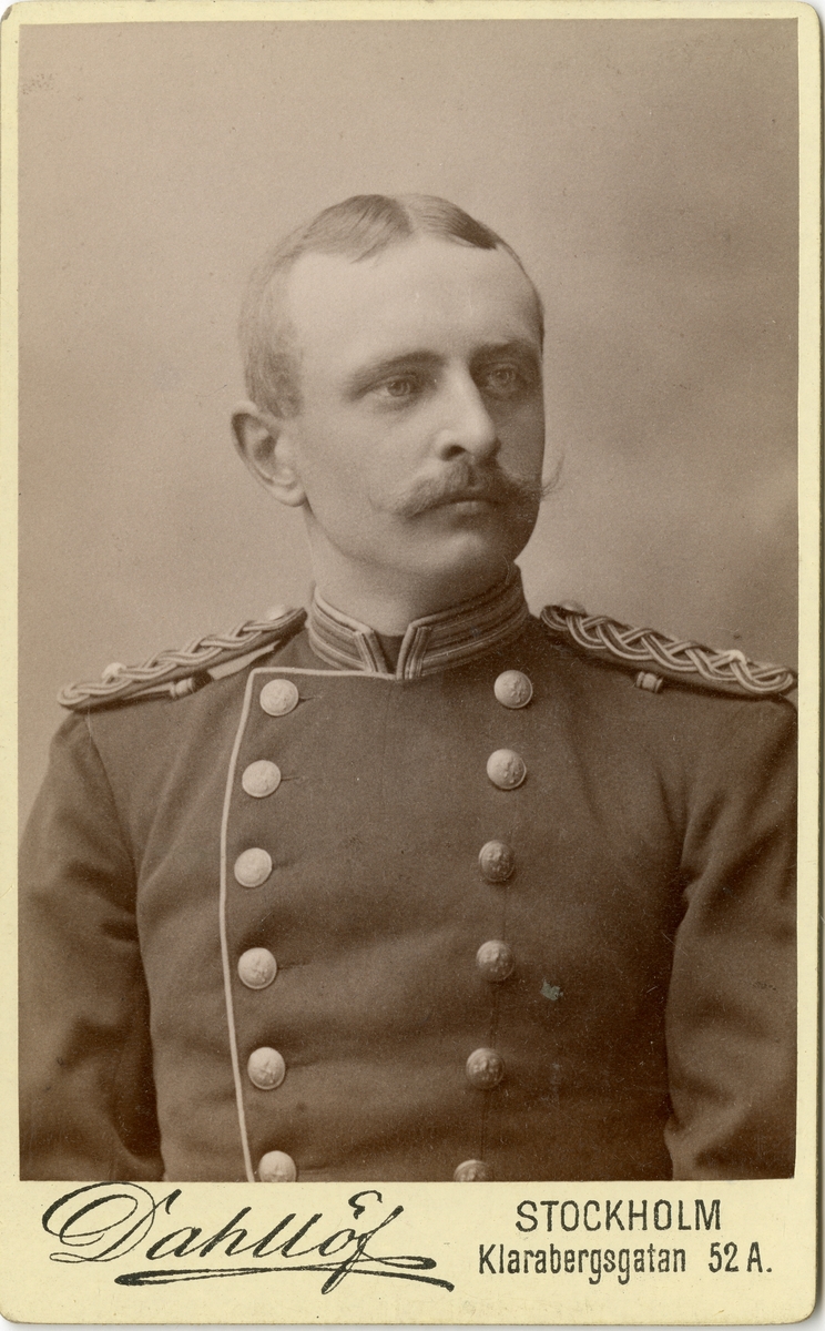 Porträtt av Johan Filip Anderson, löjtnant vid Hallands bataljon I 28.