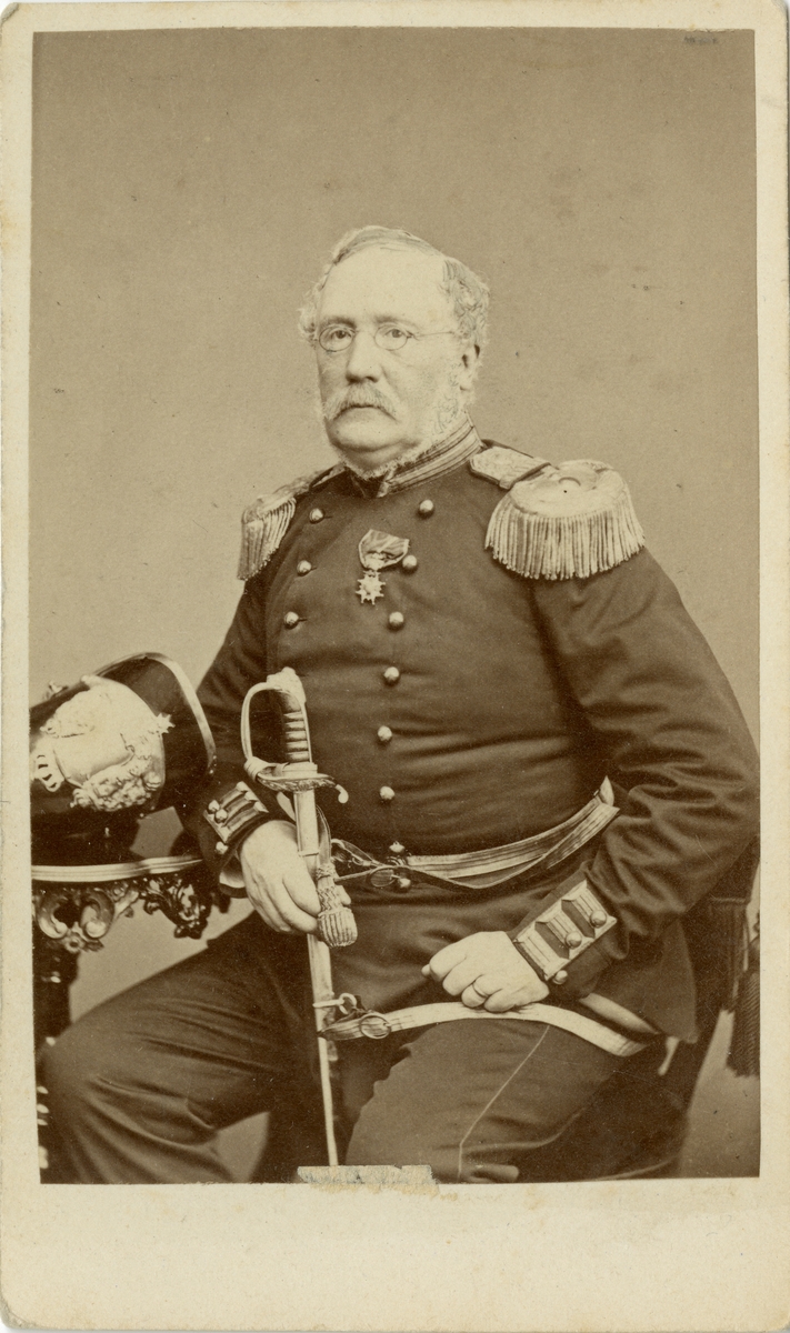 Porträtt av major Nils Fredrik Hjertström.