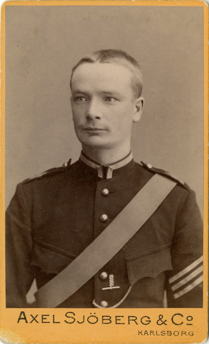 Porträtt av Ernst Georg Fält-Ekefors, sedermera tygföreståndare vid Stockholms tygstation, Uppsala.