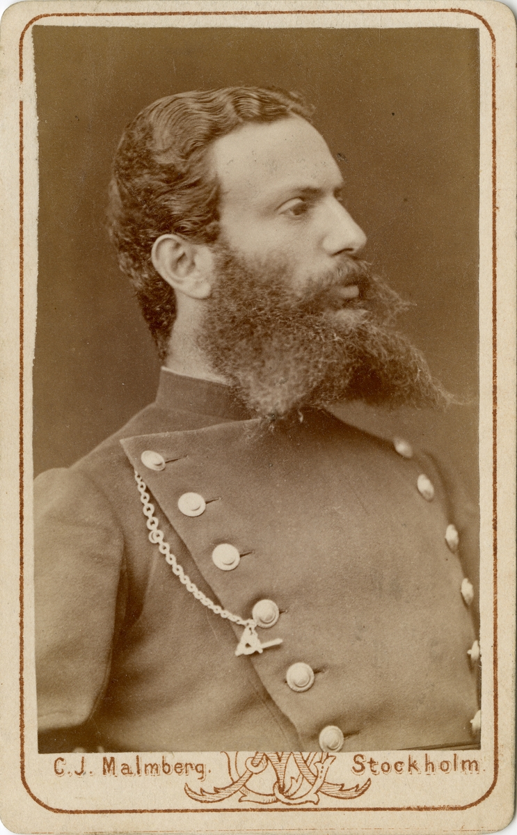 Porträtt av Herman Eugéne Weylandt, officer vid Dalregementet I 13.