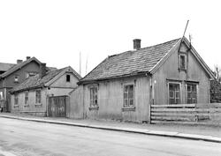 St. Marie gate 22 i Sarpsborg, april 1950. Både anleggsarbei