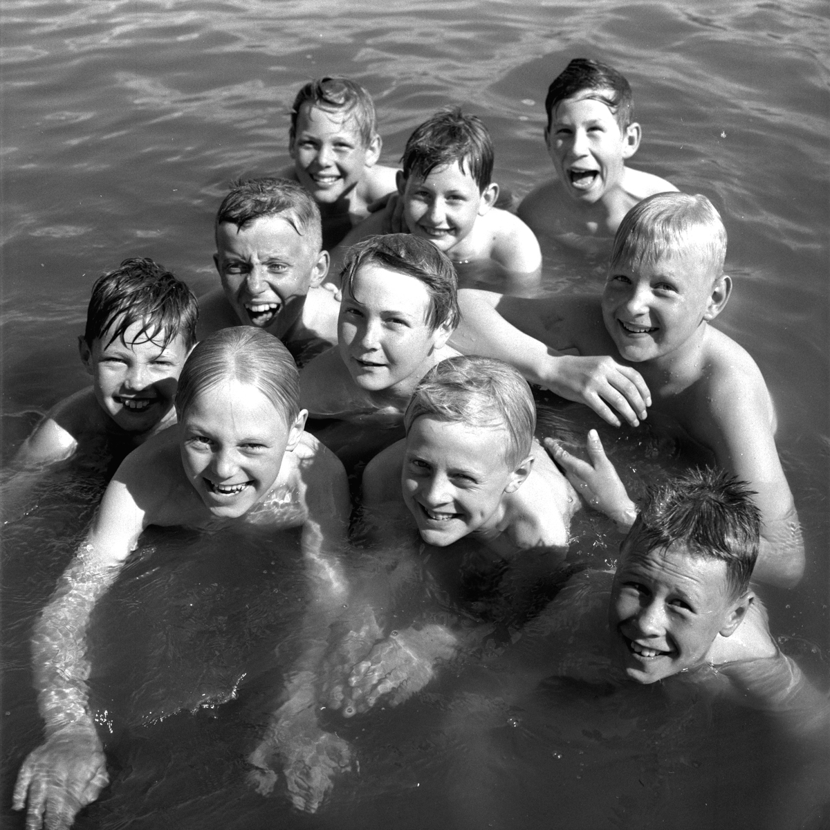 Första doppet i Gustavsvik.
Maj 1956.