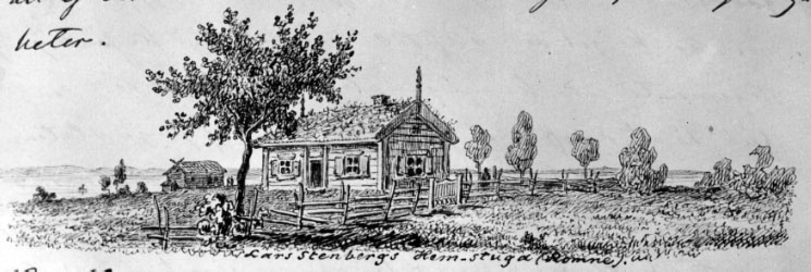 Källby sn.
Romme Sjökvarn, gammal byggnad. 
Lars Stenbergs hus, avtecknad av P. A. Säve 1862.

Säve, Per Arvid, 1811-87, dialekt- o folkminnesforskare, läroverksadjunkt i Visby 1835-71. 
Säve gjorde värdefulla insamlingar av främst språkligt och folkloristiskt material. http://www.ne.se/jsp/search/article.jsp?i_art_id=322731