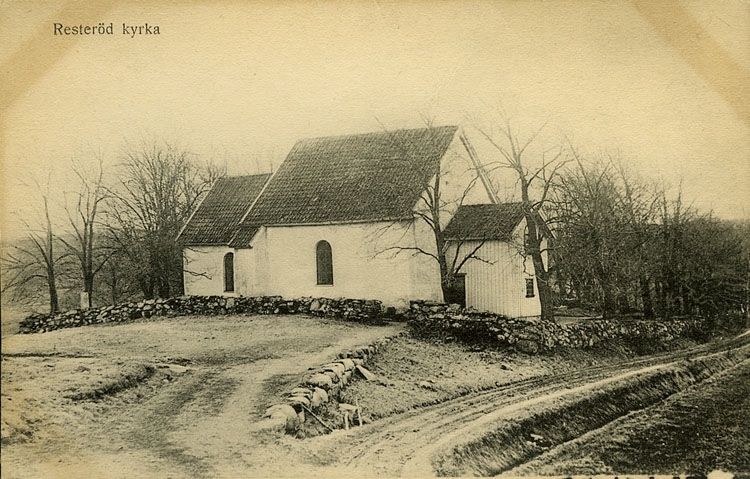 Enligt Bengt Lundins noteringar: "Resteröd kyrka. Framfarten".