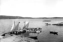 Båthavna ved feriehjemmet Gressdal i Skjeberg 1931. 
Ferieh