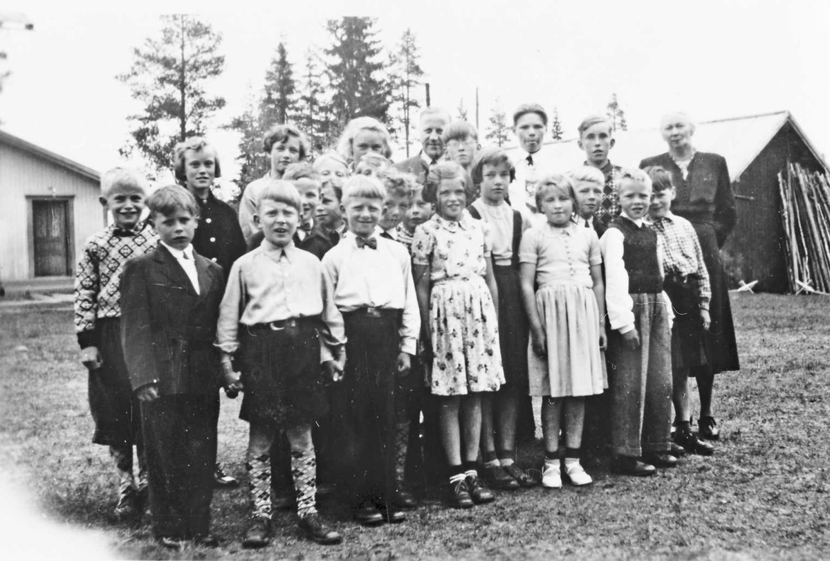 Skolebarn Hanestad skole 1954