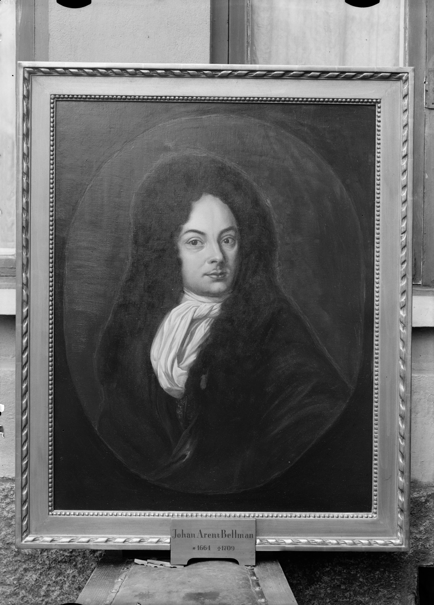 Kopia av oljemålning - musikern och professorn Johan Arent Bellman, inspektor vid Stockholms nation 1703 - 1709