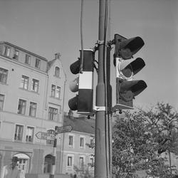 Montering av trafikklys i krysset Olav Tryggvasons gate og K