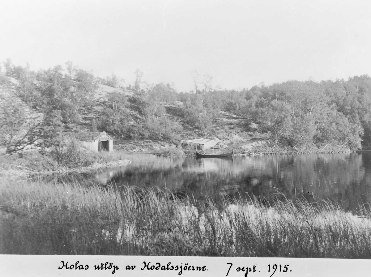 Holas utløp av Hodalssjøene. 07. 09. 1915. 