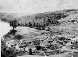 Arbeiderboliger på Nymoen for arbeidere ved  Blaafarveværket