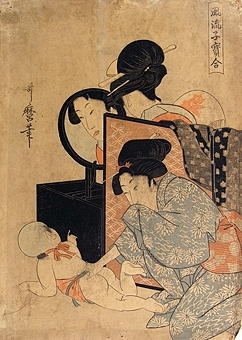 Enl. Liggaren: "Japanskt träsnitt. Två kvinnor och ett spädbarn"

Hittad omärkt bland Agnes de Frumeries samling 2007.