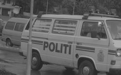 Politibilen med ranerne fra Asker.