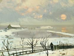 Brannskjæret med Båtforeningens hus [landskap]