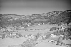 Øyer meieri, Øyer, 16.07.1959, oversiktsbilde, bolighus, går