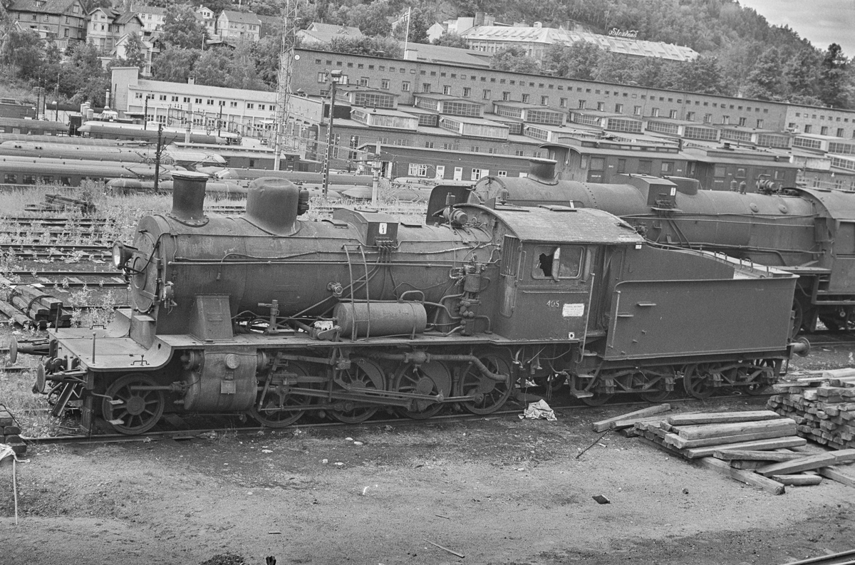 Hensatt damplokomotiv type 24c nr. 405 i Lodalen i Oslo.