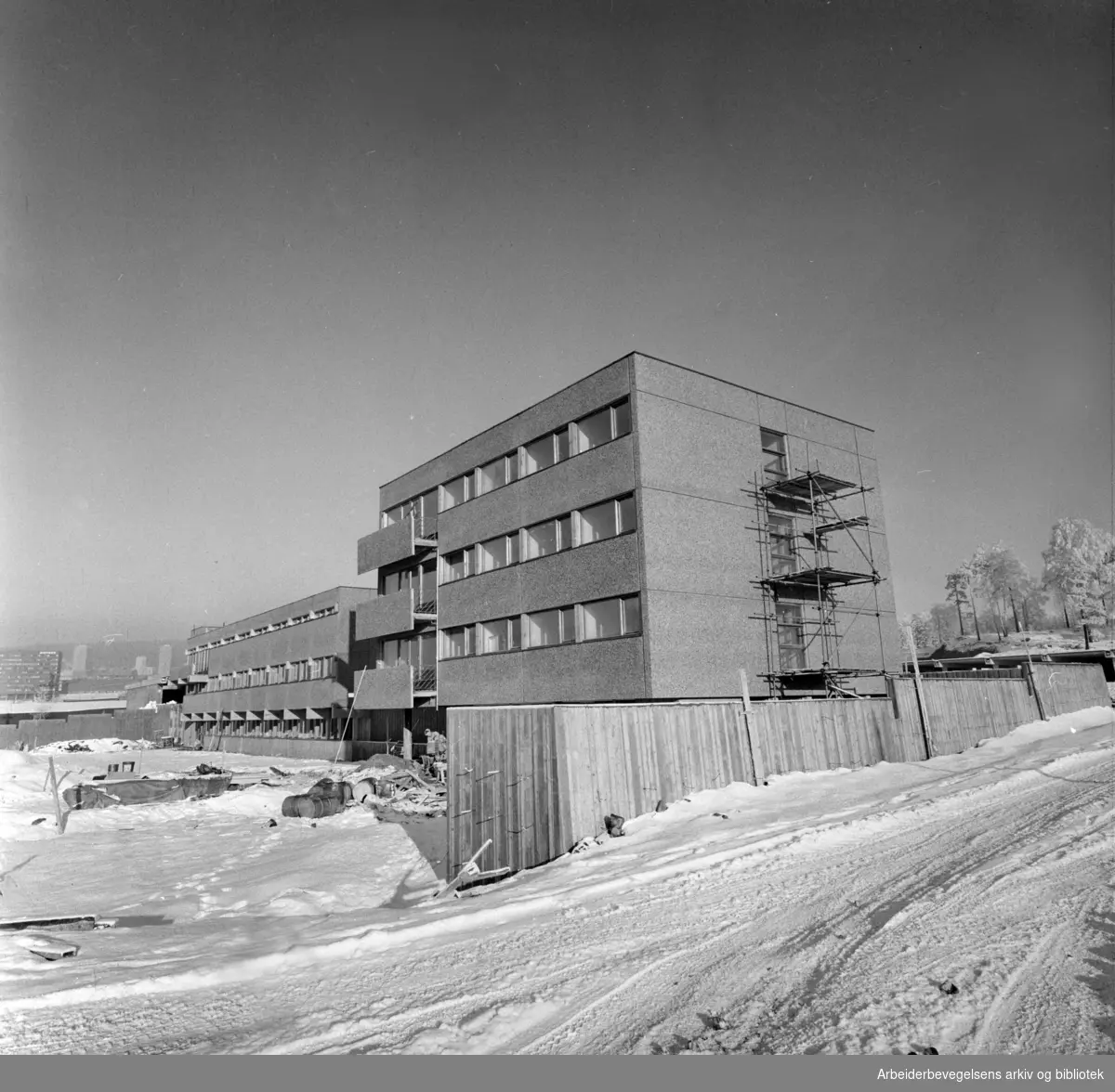 Statsbanenes biltransport. Det nye anlegget på Alnabru ved Alfaset. Februar 1975