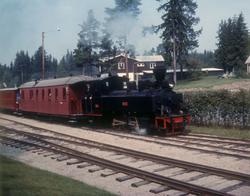 Damplokomotiv nr. 7 "Prydz" med Tertittoget på Jernbanemusee