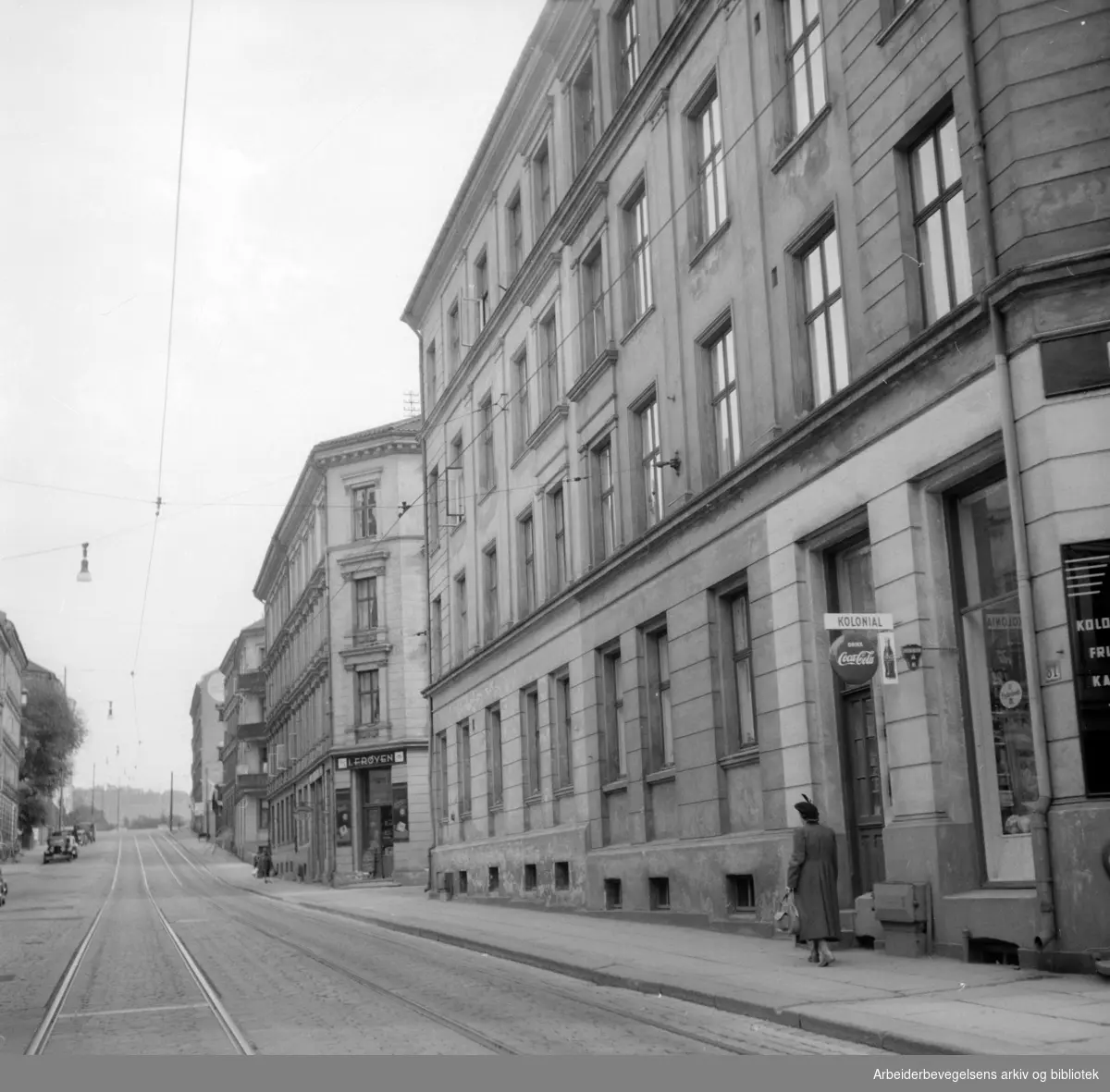 Schweigaards gate.Jernbanefolkboliger.September 1954
