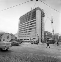 Shellbygget.på Holbergs plass.Februar 1960