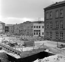 Ullevål sykehus. Arbeid i gang med Kirurgisk avdeling. Febru