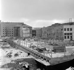 Ullevål sykehus. Arbeid i gang med Kirurgisk avdeling. Febru