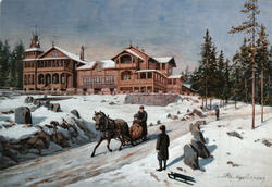 Holmenkollen turisthotell [landskap]