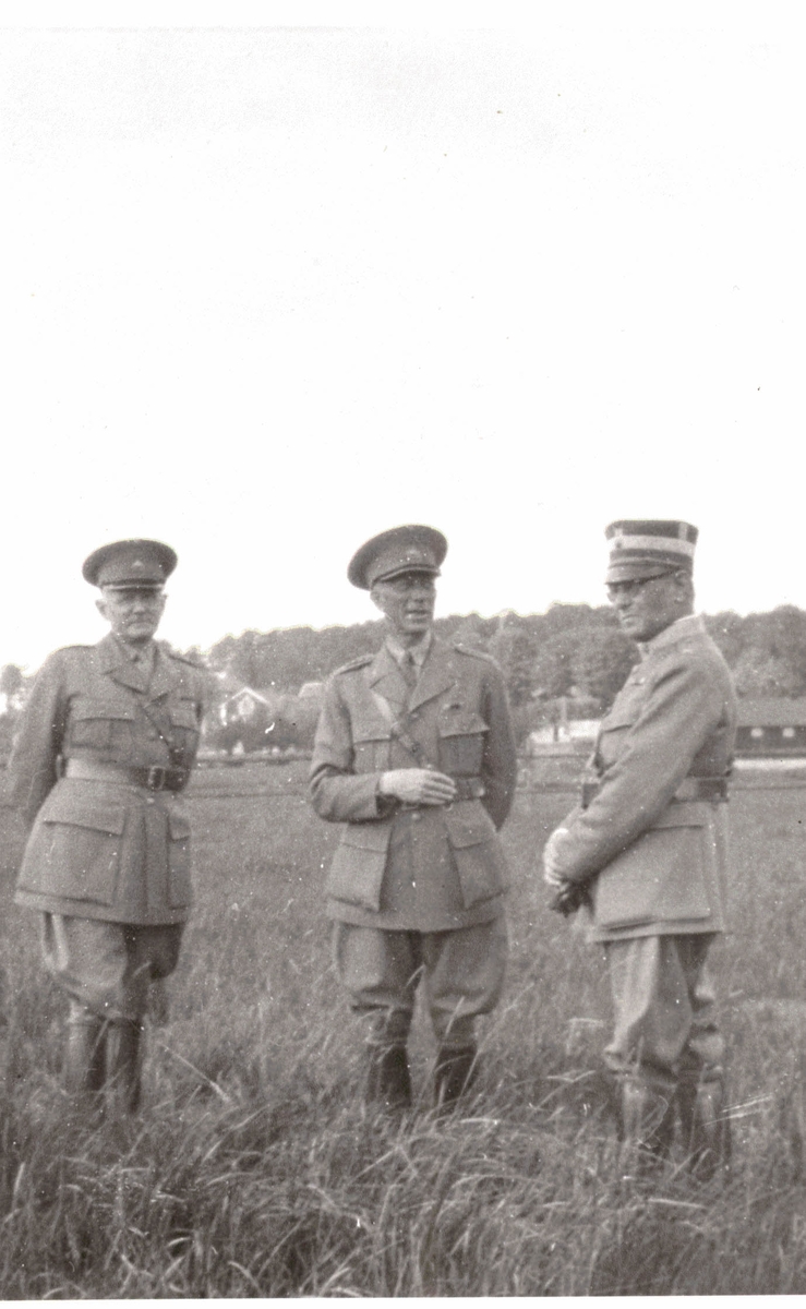 Fälttygmästare Hedqvist, regch Hain, generalfälttygmästare Gustafson