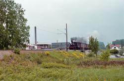 Underveis med veterantog mellom Hamar og Jessnes. Toget trek