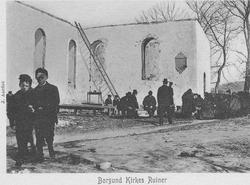 Ålesund, Borgund kirke etter brannen i 1904.