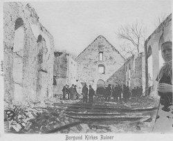 Ålesund, Borgund kirke etter brannen i 1904.