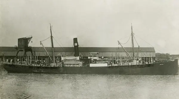 D/S 'Freidig' (b. 1882) liggende til kai på ukjent sted