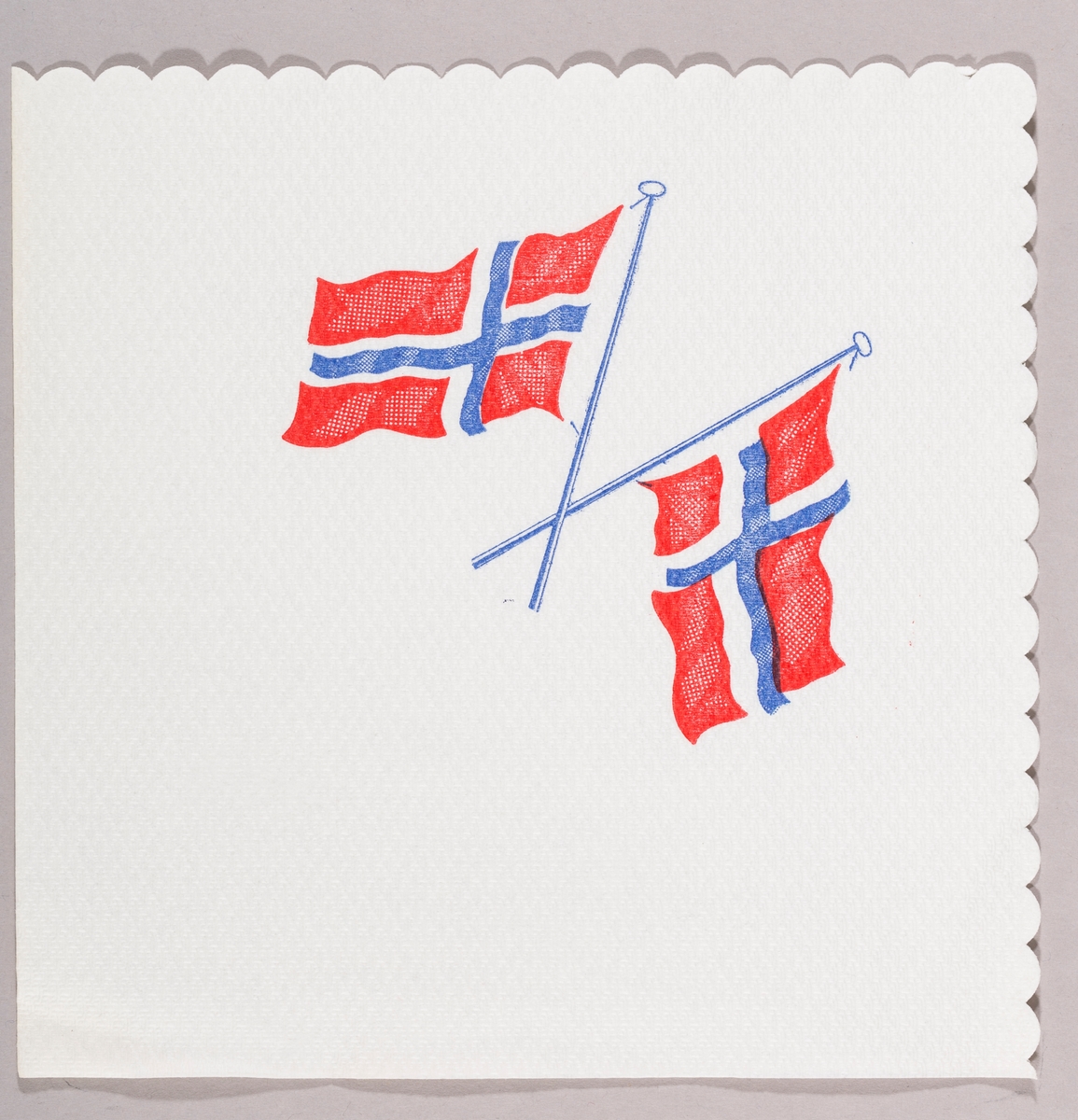 To norske flagg som er i kryss