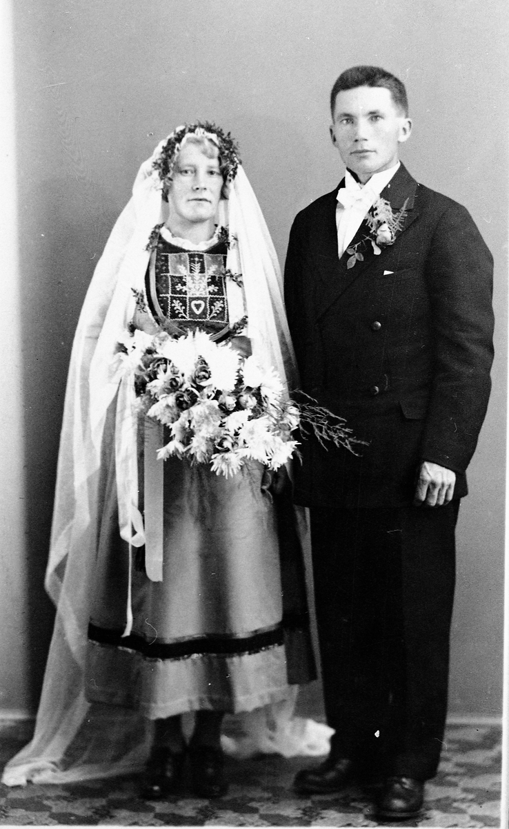 Portrett samisk brudepar