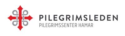 Pilegrimsledens logo viser et Olavskors med en valknute lik den på severdighetsskilt.