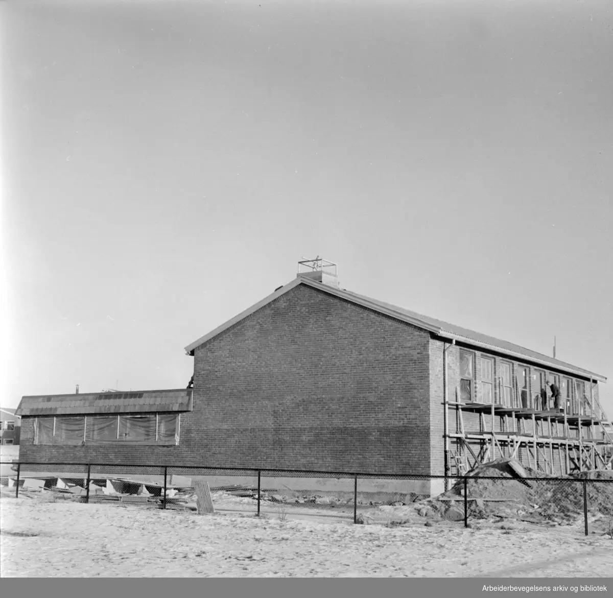 Nordstrand: Nordtvet skole. Ny gymnastkksal. Februar 1964