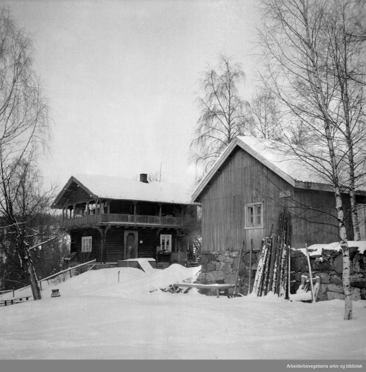 Østmarka, Sarabråten. Februar 1953