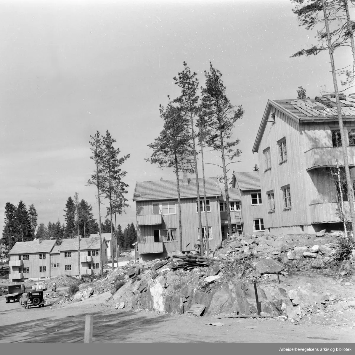 Bøler. Småhusfelt. August 1958