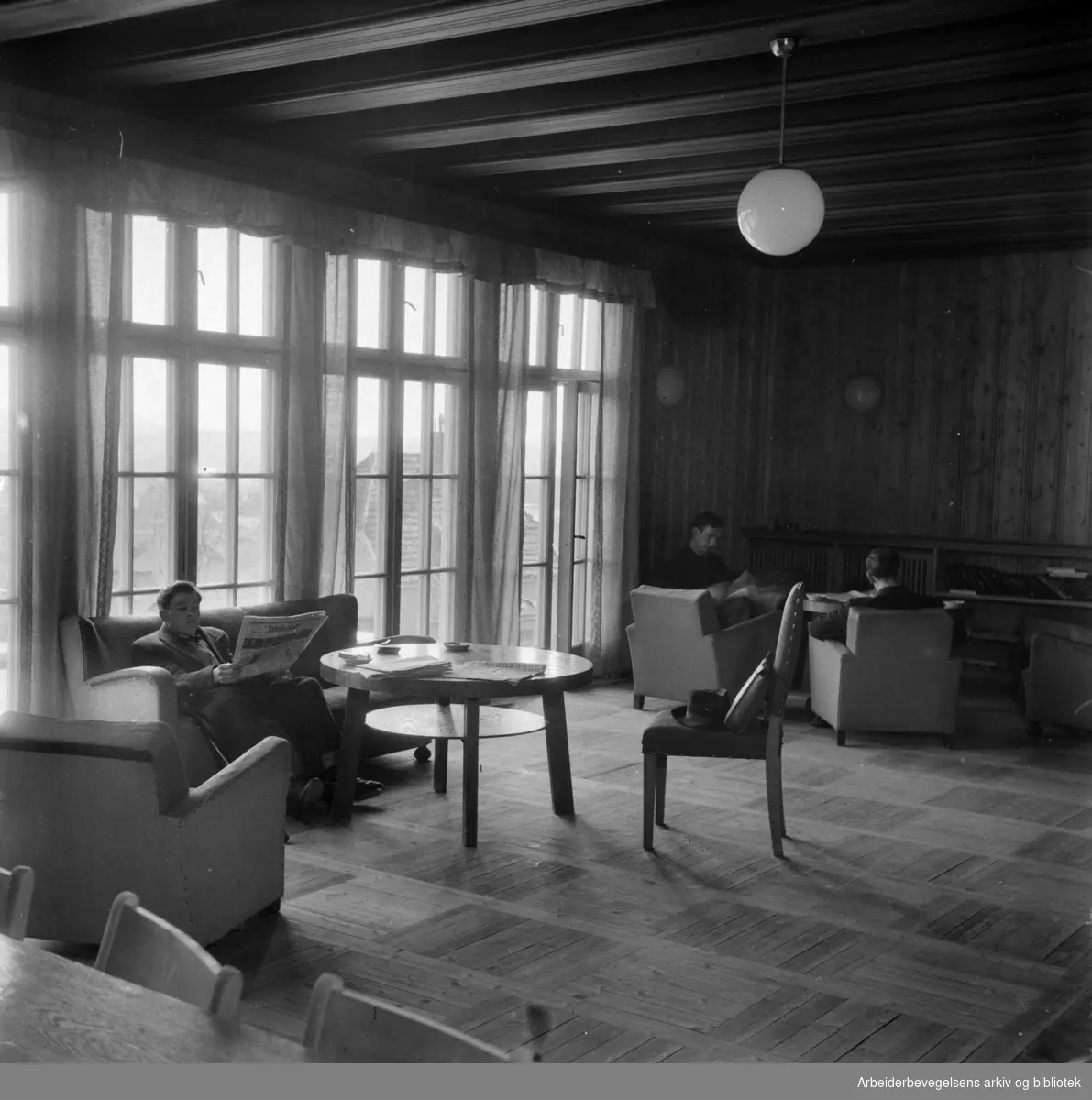 Attføringsinstituttet på Sinsen. Interiør. Oktober 1947