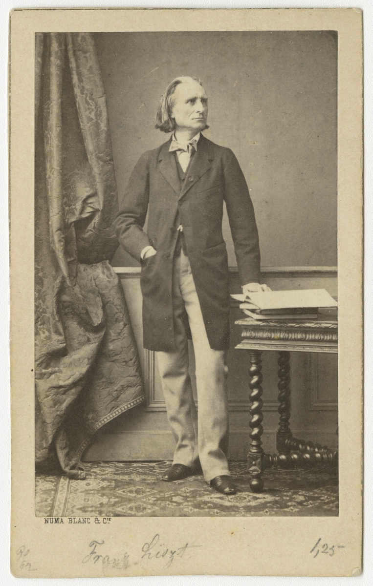 Porträtt av kompositören Franz Liszt.