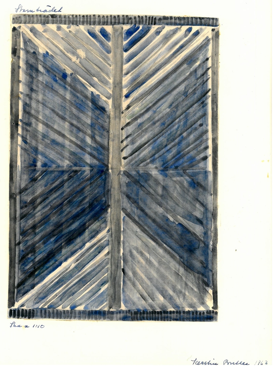 Skiss till rölakansmatta "Stamträdet"
Formgivare: Kerstin Butler 1963