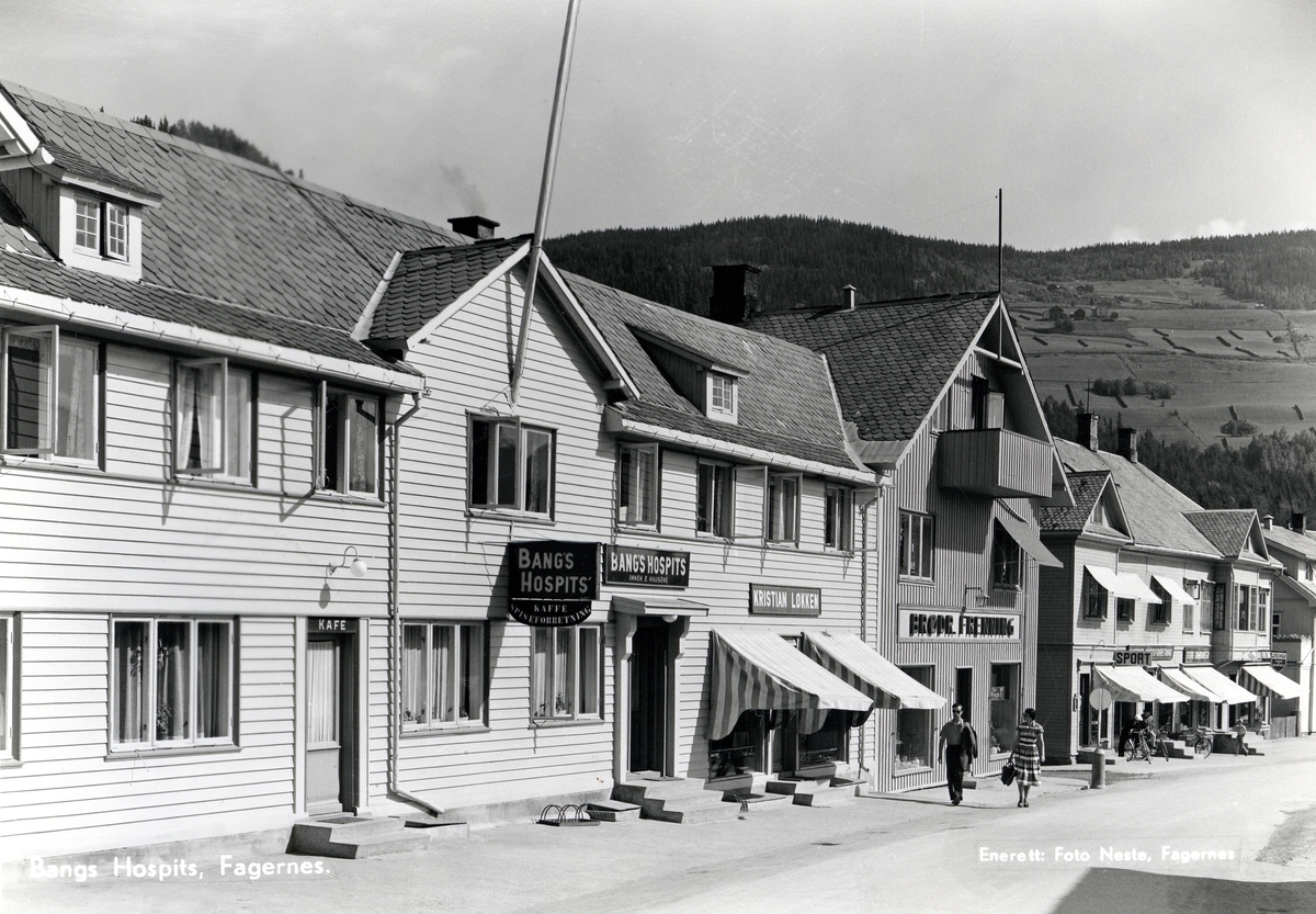 Bangs Hospits, Brødrene Frenning, Hermann Gullhagen, Løkken. Fagernes sentrum, Nord-Aurdal.