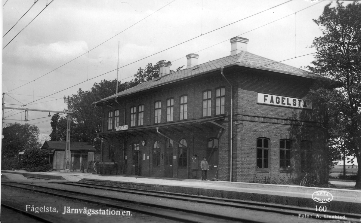 Järnvägsstation i Fågelsta.