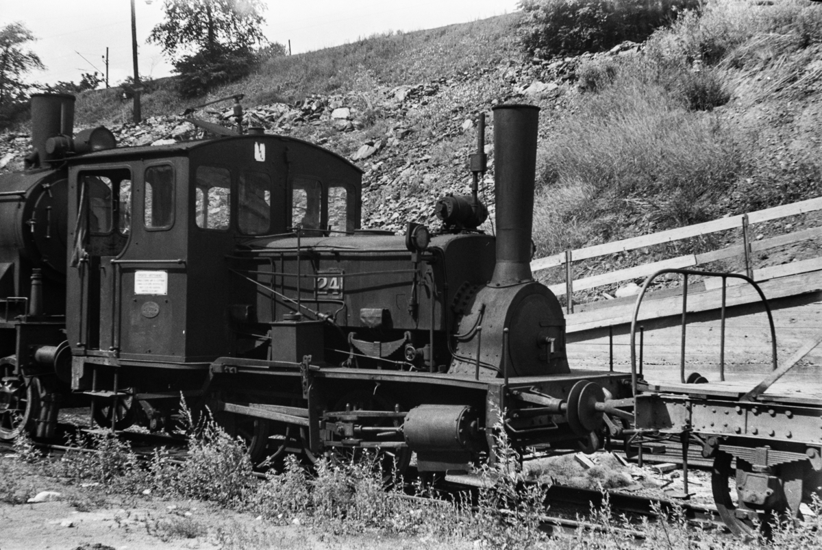 Hensatt damplokomotiv type 7a nr. 24 i Lodalen i Oslo.