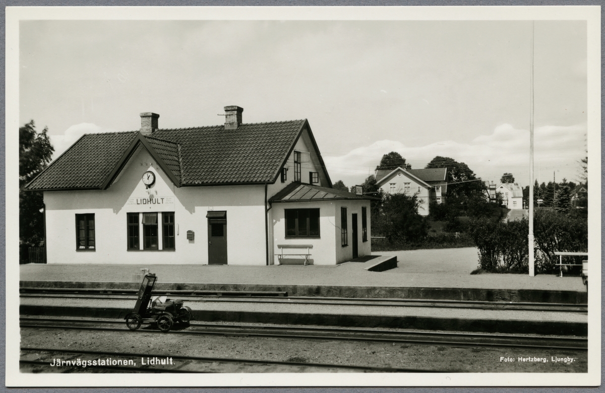 Järnvägsstationen i Lidhult.