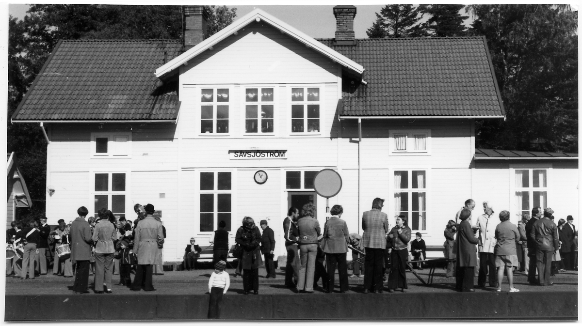 NSJ, Nybro - Sävsjöströms Järnväg 100 år firas vid järnvägsstationen i Sävsjöström.